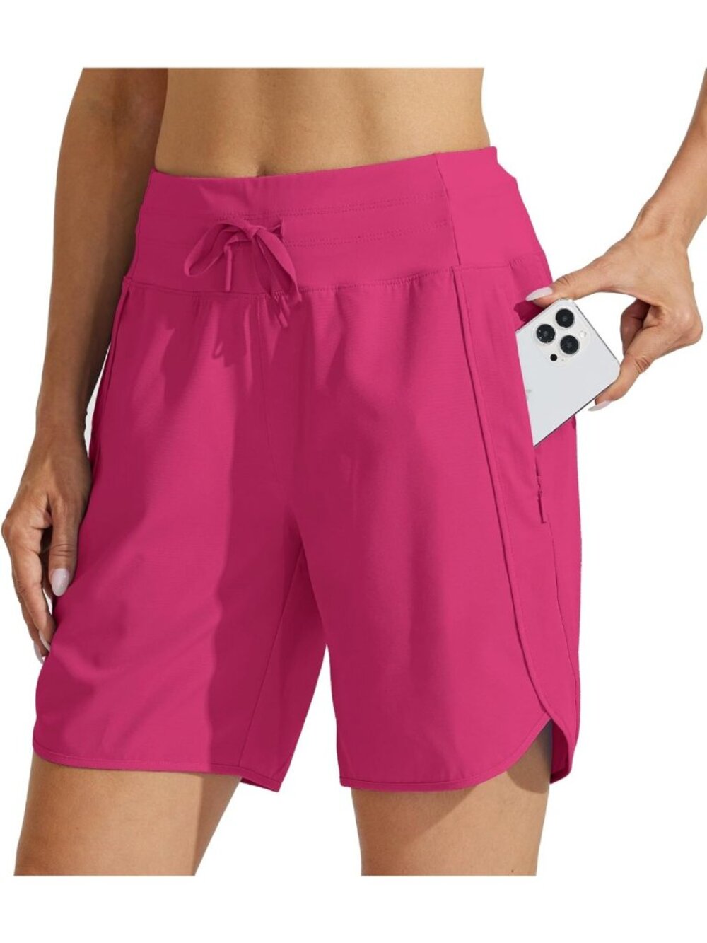 Women's 7" Athletic Running Long Shorts - Lightweight, Breathable, Quick-Dry